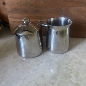 Frieling Stainless Steel Sugar Bowl and creamer set